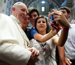Papa Francisco nas redes sociais.